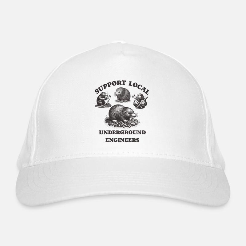 Mole Love Support Local underground engineers Organic Baseball Cap