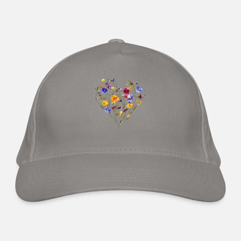 Cœur de fleurs délicates - Printanier Casquette classique bio