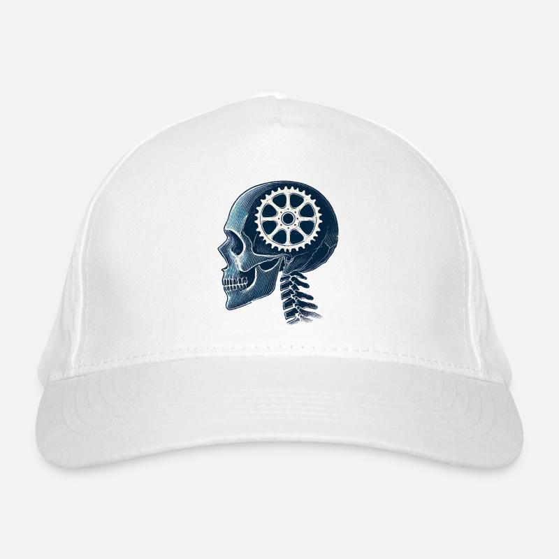 Bicycle Skeleton Brain Chainring Head Organic Baseball Cap