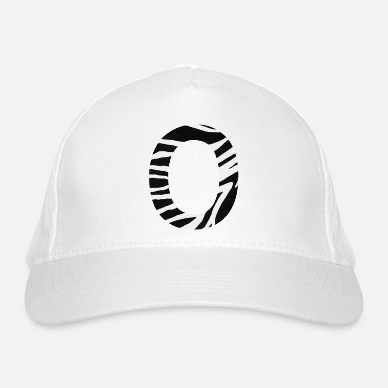 Buchstabe o zebra Bio-Baseballkappe