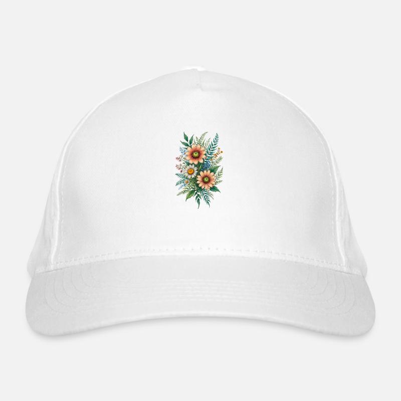 Lebendige Blumenstraußharmonie Bio-Baseballkappe
