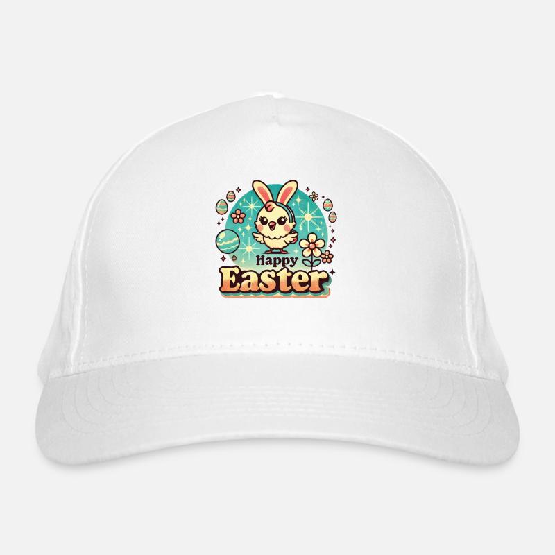 Poussin de Pâques Style Vintage Joyeuses Pâques Casquette classique bio