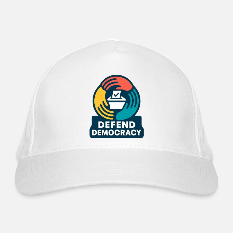 Defend Democracy Organic Baseball Cap