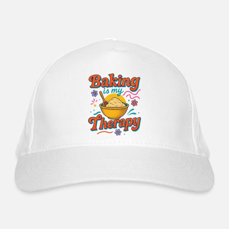 Baking Therapy Inspirational Design Organic Baseball Cap