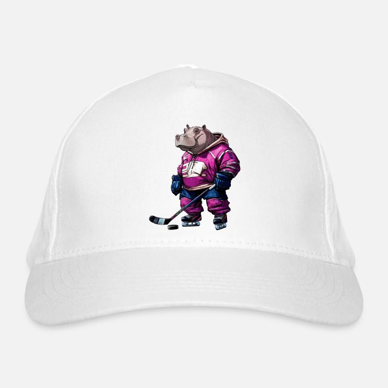 Nilpferde Eishockey Organic Baseball Cap