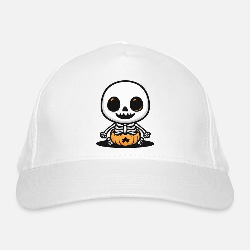 Skelett Süß Halloween Bio-Baseballkappe