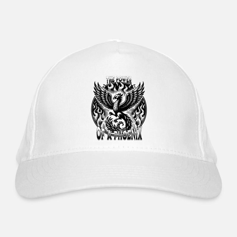 Feuriger Phönix mit Feuer  Bio-Baseballkappe