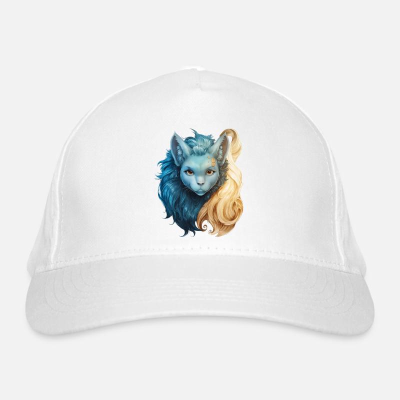 Créature chatte mystique avec crinière bicolore Casquette classique bio