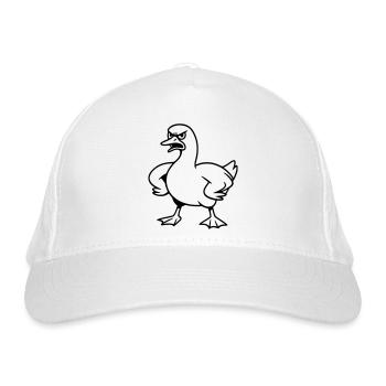 Wütende Gans - Bio-Baseballkappe - Weiß - Vorne