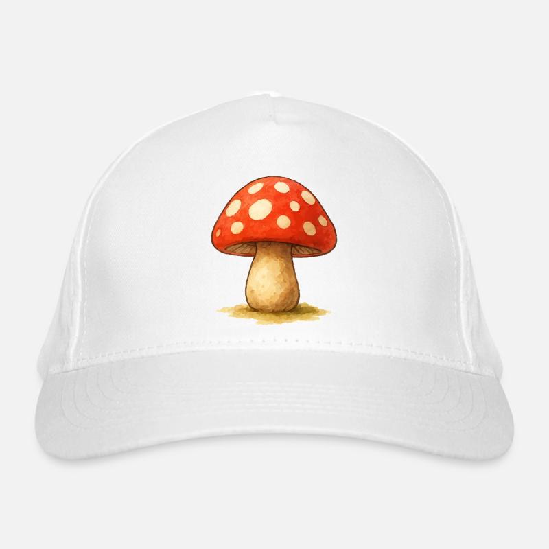 Mushroom Comic Water Colors Organic Baseball Cap