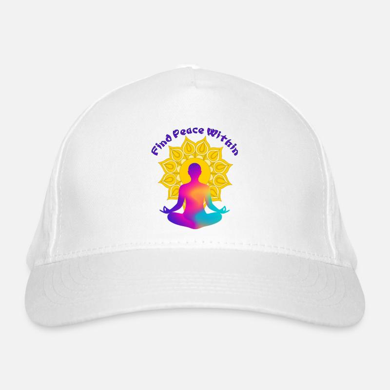 Finde einen Frieden in Mandala Glow Bio-Baseballkappe