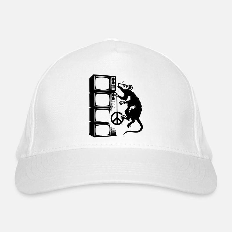 Ratte mit Bildschirm Bio-Baseballkappe