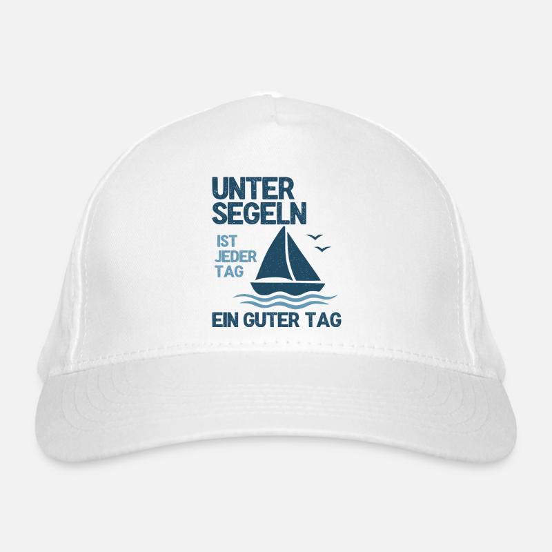 Under sail, every day is a good day - Organic Baseball Cap - white