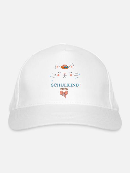 Schulkind 2026 - Bio-Baseballkappe - Weiß