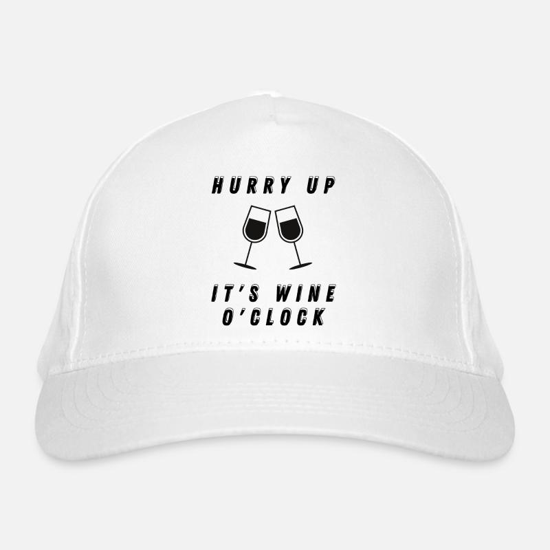 Dépêche-toi, c’est l’heure du vin - Casquette classique bio - blanc
