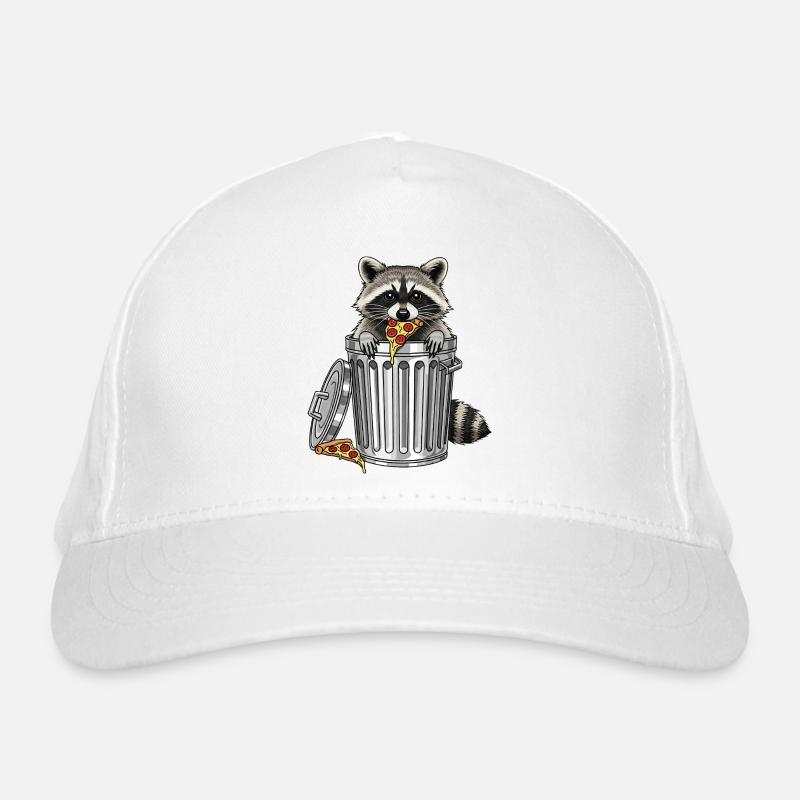 Waschbär-Pizza-Dash Bio-Baseballkappe