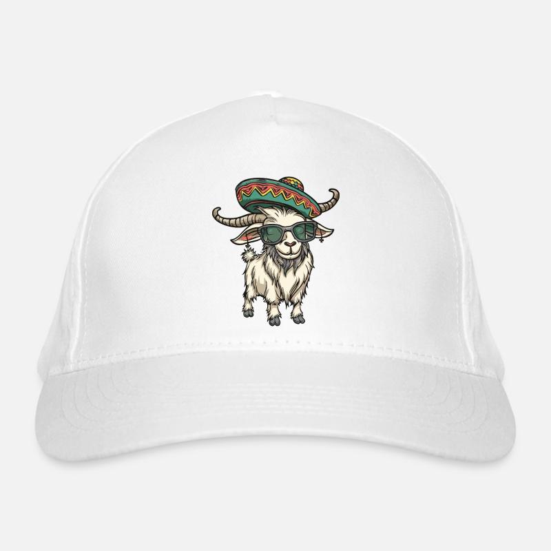 Bergziege Comic Lustig Sombrero Bio-Baseballkappe
