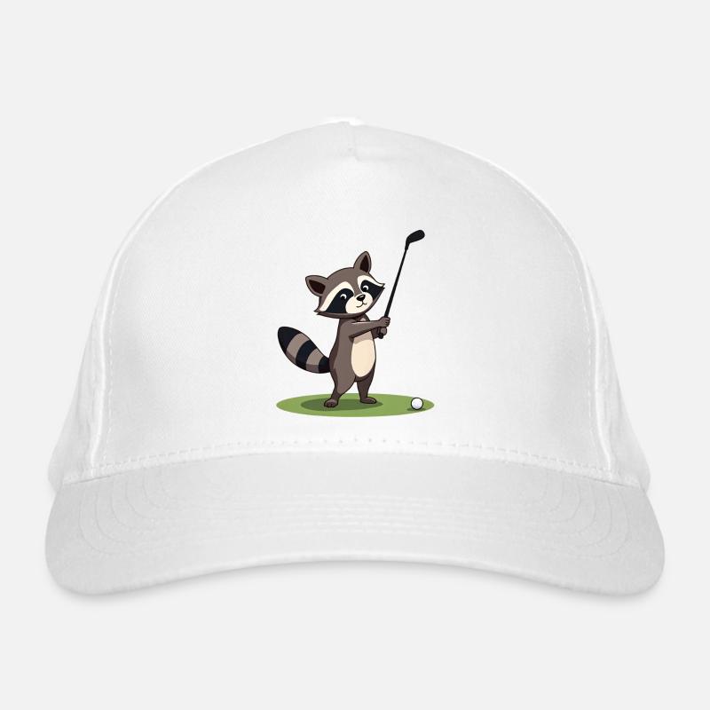 Waschbär spielt Golf Bio-Baseballkappe
