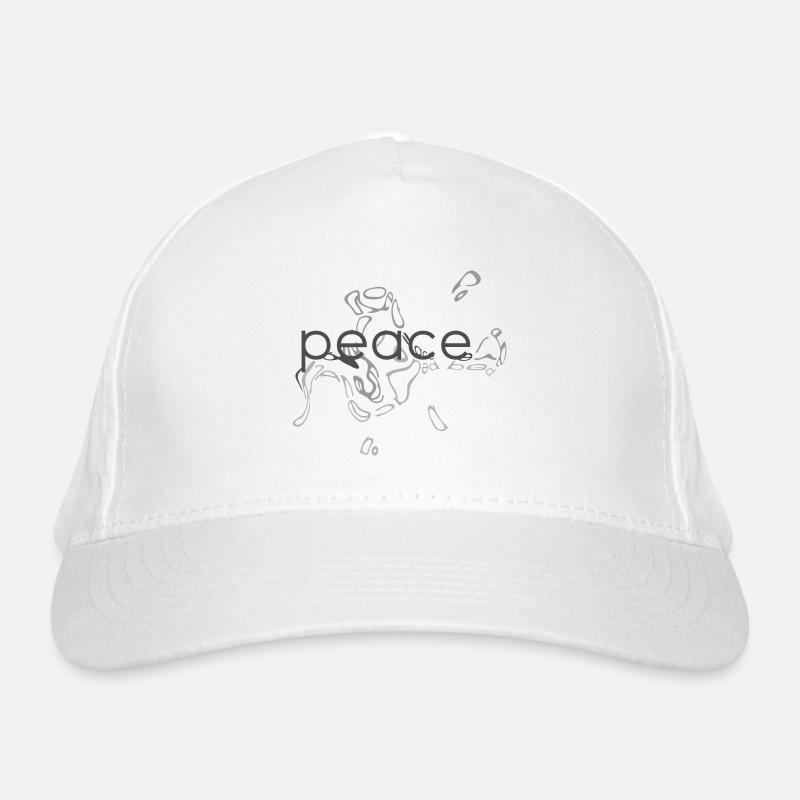 Peace Statement - Stylish Letter Art Design Organic Baseball Cap