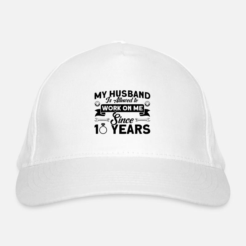 Rosenhochzeit 10 Jahre Ehe Geschenk Bio-Baseballkappe