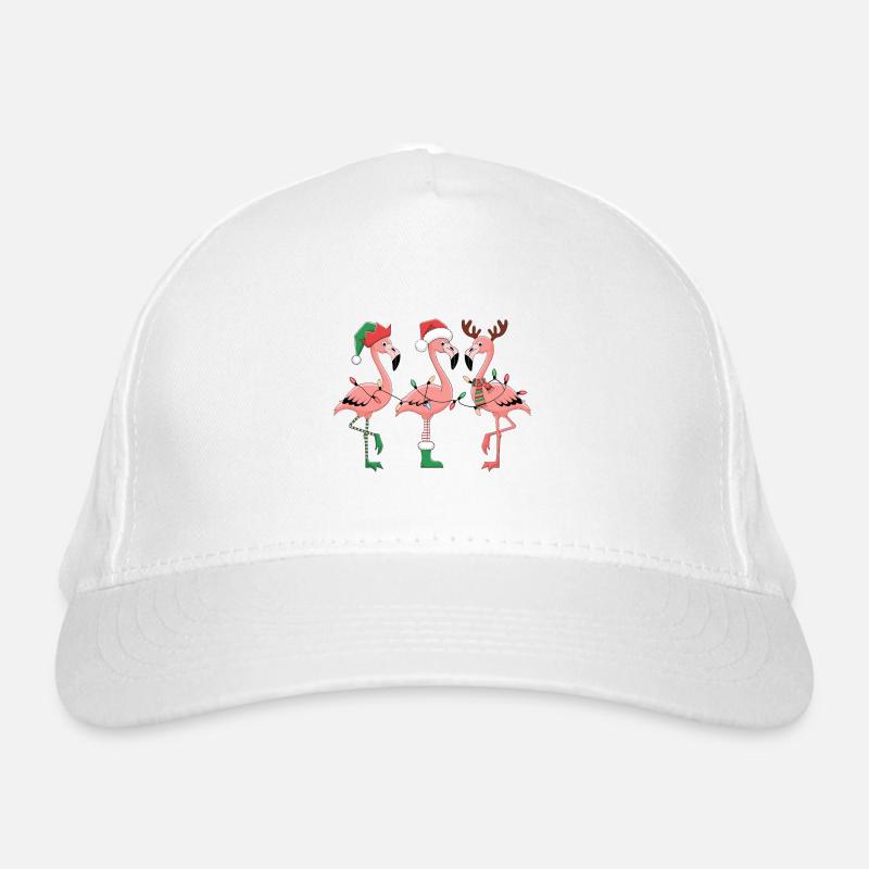 Flamingo Weihnachten Bio-Baseballkappe