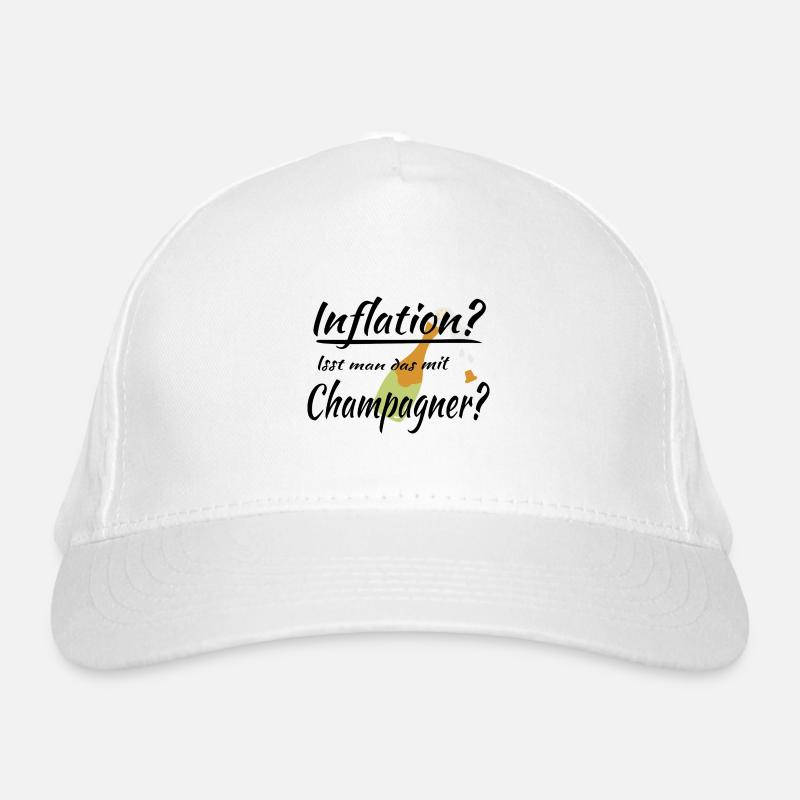Lustiger Spruch: Inflation zum Bio-Baseballkappe