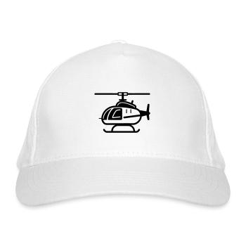 Hubschrauber - Bio-Baseballkappe - Weiß - Vorne