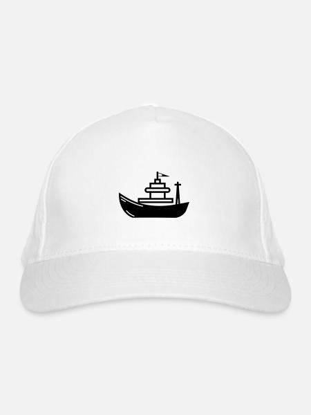 Boot - Bio-Baseballkappe - Weiß