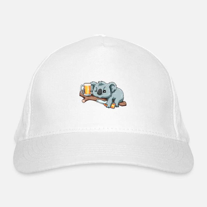 Lustiger Koala trinkt Bier Bio-Baseballkappe