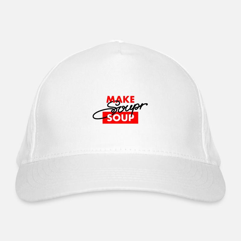 Make Soupr Soup - Organic Baseball Cap - white
