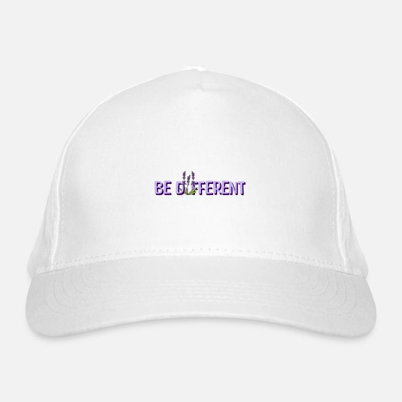 BE DIFFERENT - Affirmations d’amour de fleur de lavande Casquette classique bio