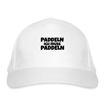 Paddeln ich muss paddeln - Bio-Baseballkappe - Weiß - Vorne