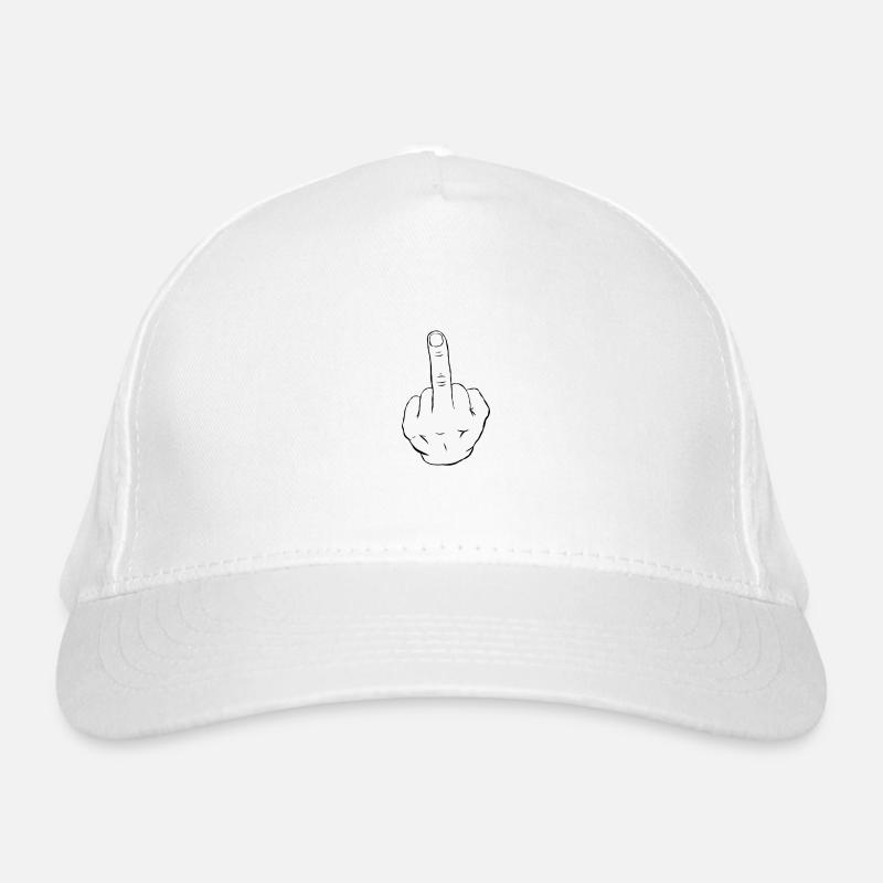 Mittelfinger Geschenk lustige Geschenkidee Finger Bio-Baseballkappe