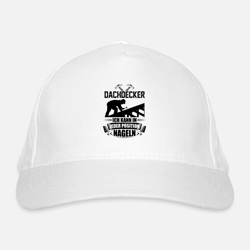 Dachdecker Sprüche | Azubi Handwerker Geschenkidee Bio-Baseballkappe