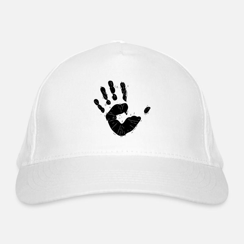 Vintage Vector Handabdruck Bio-Baseballkappe
