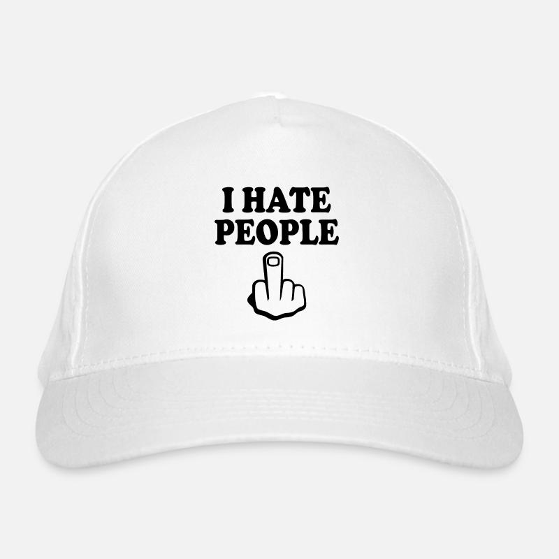 I hate people Bio-Baseballkappe