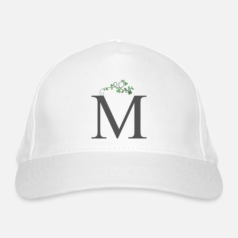 M avec trèfles Casquette classique bio