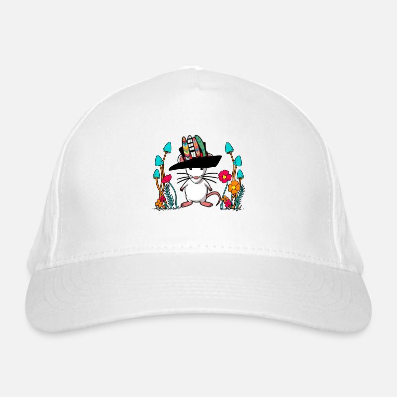 Autumn Mouse Hippie Vintage Retro Rodent Rat Organic Baseball Cap