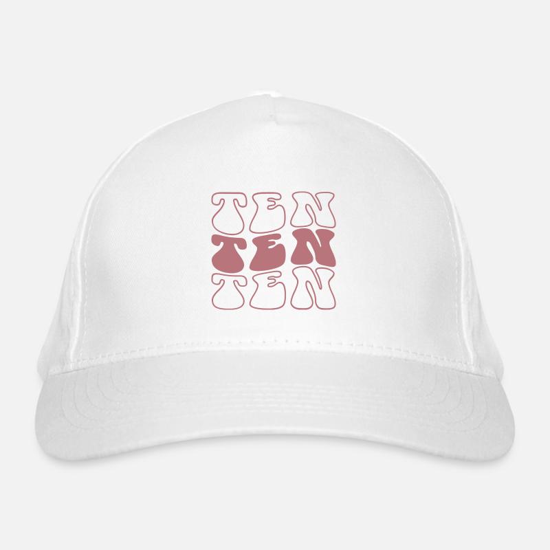 Dix 10e anniversaire pour les filles de 10 ans Casquette classique bio