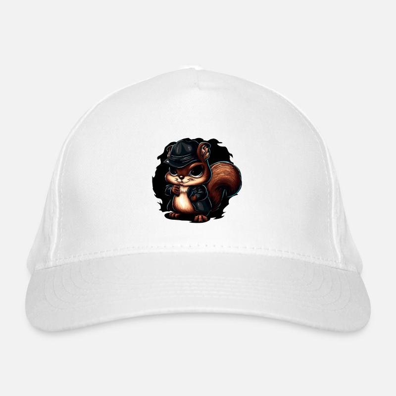 Cooles Gangster-Eichhörnchen-Design Bio-Baseballkappe