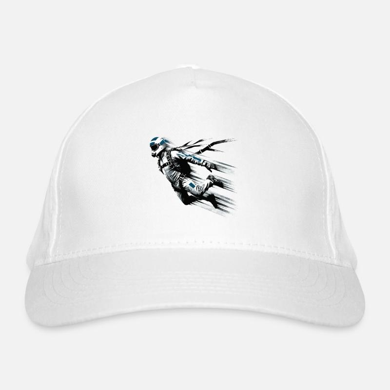 Fallschirmspringer beim Absprung Graffiti Style Bio-Baseballkappe