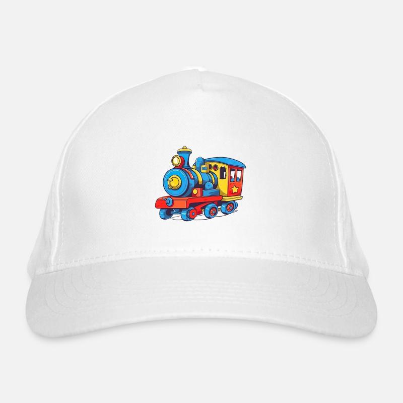 Niedliche Zug Eisenbahn Lokomotive Bio-Baseballkappe
