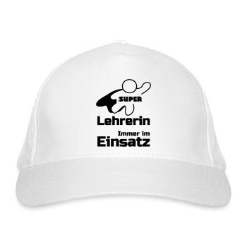Super Lehrerin Geschenk - Bio-Baseballkappe - Weiß - Vorne