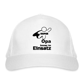 Super Opa Geschenk - Bio-Baseballkappe - Weiß - Vorne
