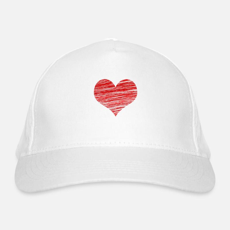 Saint Valentin - coeur romantique Casquette classique bio