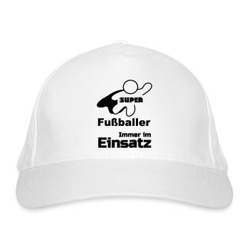 Super Fußballer Fußball, Sport, Geschenk - Bio-Baseballkappe - Weiß - Vorne