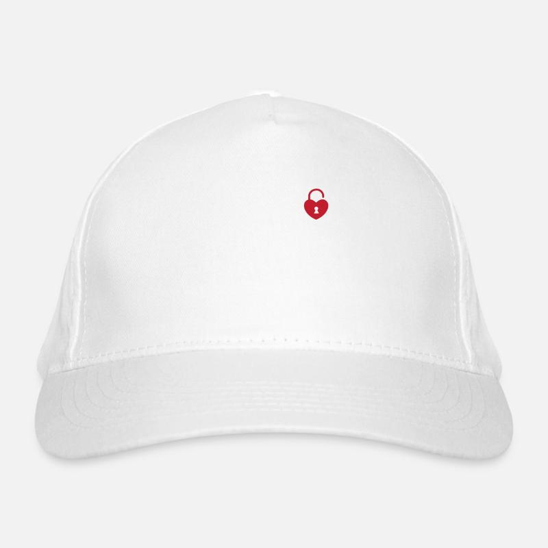 Lock Heart Organic Baseball Cap