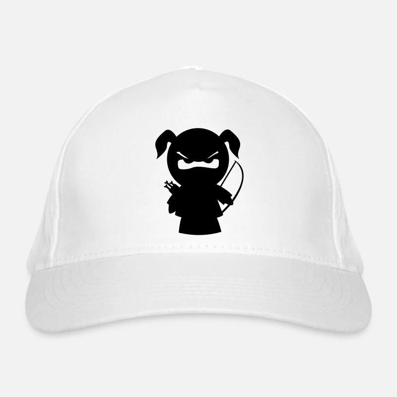 grimmiges Ninjamädel mit Pfeil und Bogen Bio-Baseballkappe