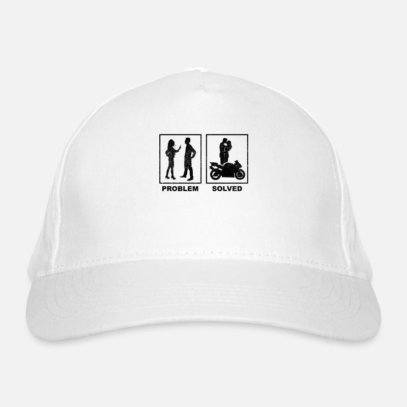 Problem Beziehung Paar Motorrad Liebe Geschenk Fun Bio-Baseballkappe