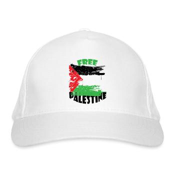 free palestine - Casquette classique bio - blanc - Devant